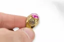14 Karat Gelbgold Amethyst Ring Vintage Schmuck vrc078y